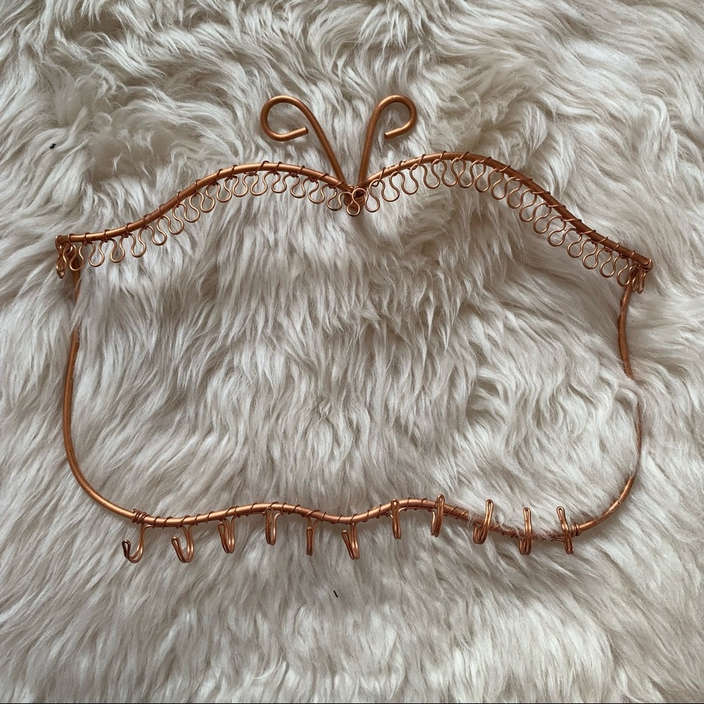 Handcrafted Copper Wire jewelry organizer display